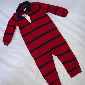 Red RL Polo One Piece with Collar